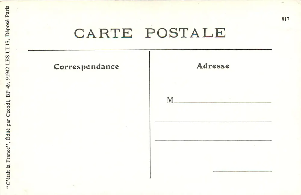 Atelier de Tonnellerie en Bourgogne — Naigeon Chauntaul Geyhey-Ch — éditeur ULIS, n° 817 - Verso