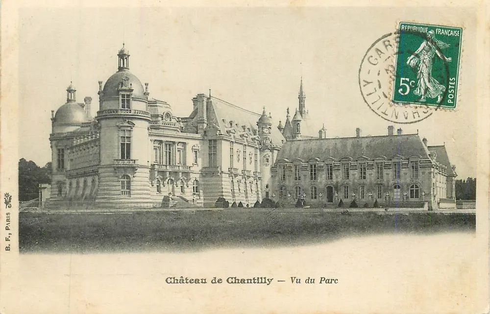 Castelo de Chantilly — Vista do Parque — B.F. Paris - Frente