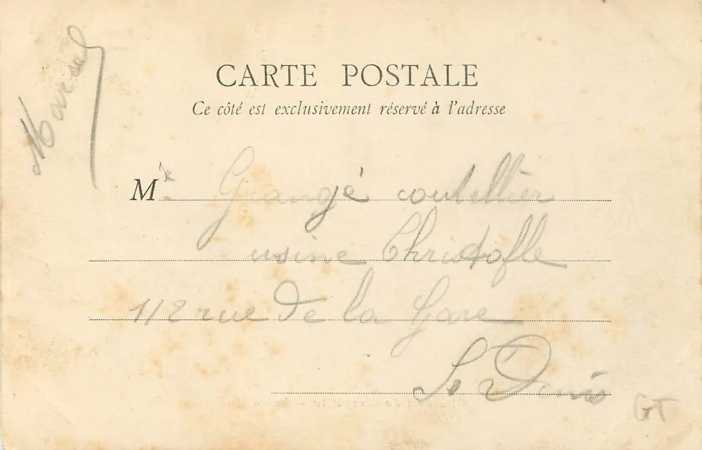 Castelo de Chantilly — Vista do Parque — B.F. Paris - Verso