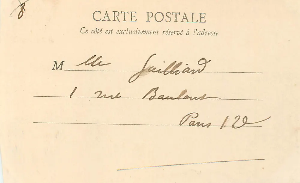 Castelo de Chantilly — Entrada — B. R., Paris - Verso