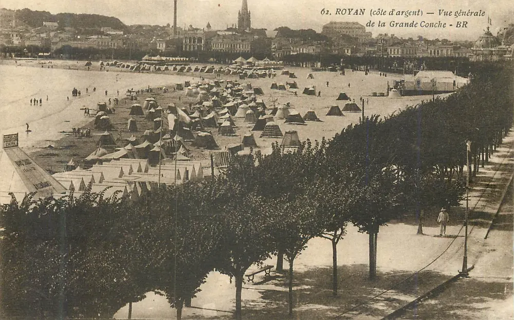Royan (côte d'argent) — Vue générale de la Grande Conche - BR - Recto