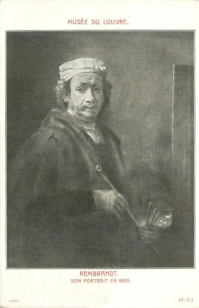 Rembrandt — Son portrait en 1660 — Musée du Louvre (B.C.) - Recto