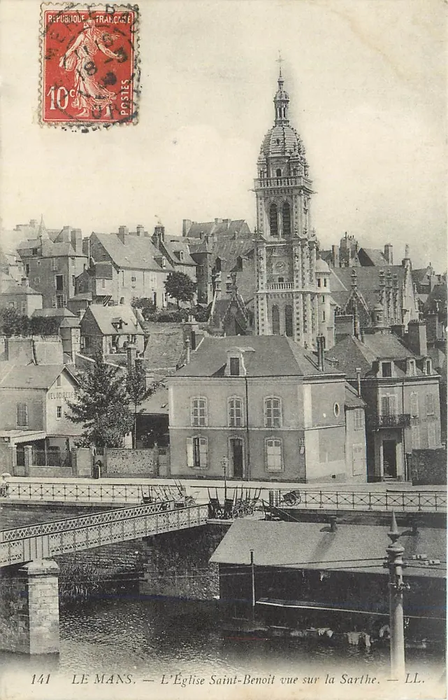 Le Mans — Kirche Saint-Benoît über der Sarthe — LL. — N° 141 - Vorderseite