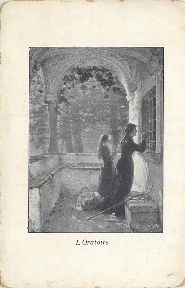 O Oratório — cena religiosa — A. E. Laroche - Frente