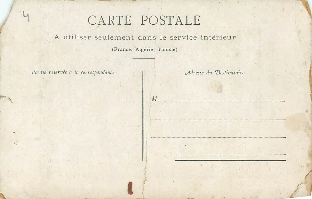 Deux enfants — scène d'apprentissage avec jouets — éditeur De Lyon - Verso