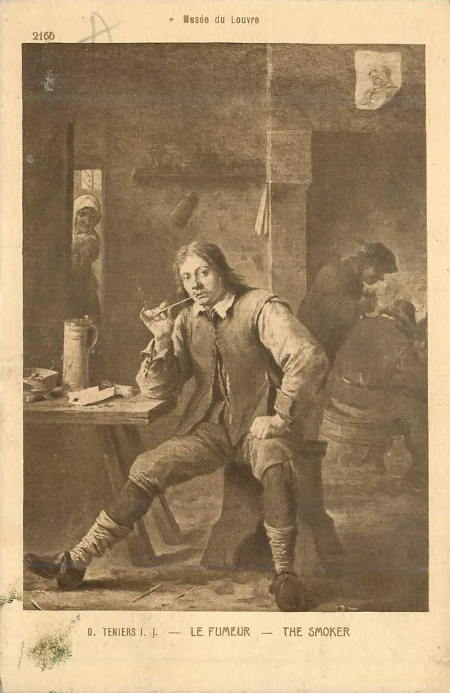 Le Fumeur — The Smoker — D. Teniers I.J. — Musée du Louvre — n° 2165 - Recto
