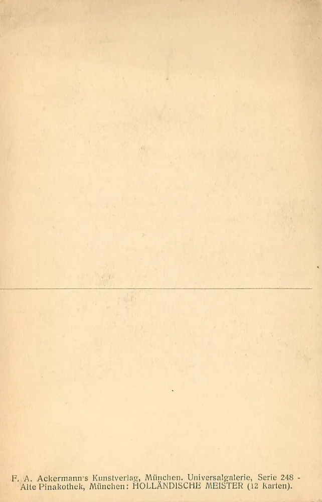 Garçon et chien — G. Ter-Borch — F.A. Ackermann's Kunstverlag, série 248 - Verso