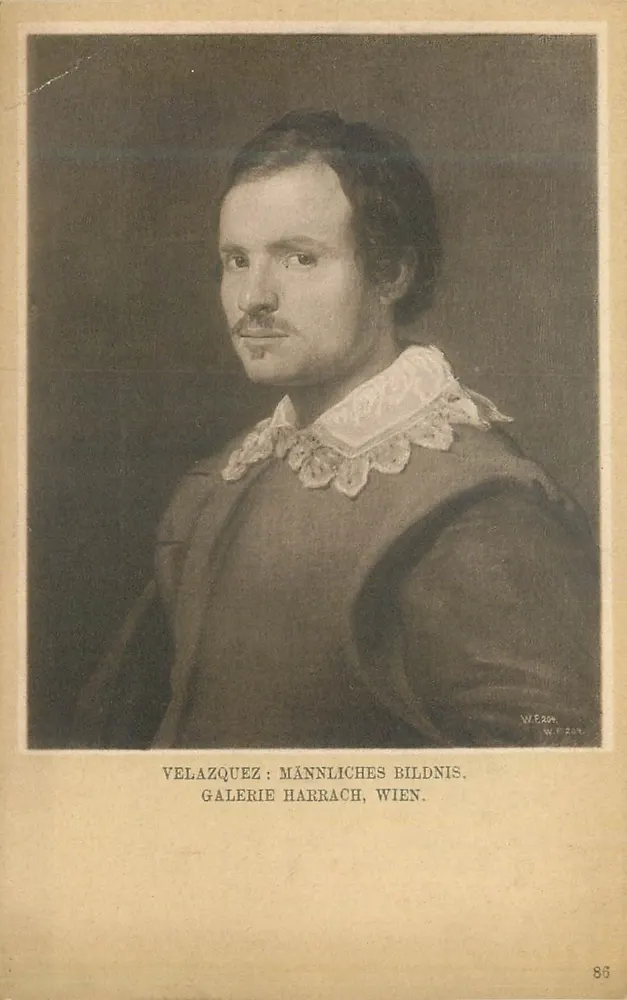 Velázquez: Männliches Portrait — Galerie Harrach, Wien — W.E.R.A. n°86 - Vorderseite