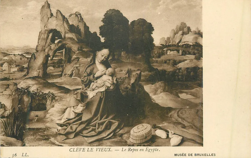 Clève le Vieux — Der Ruhe in Ägypten — Museum von Brüssel - Vorderseite