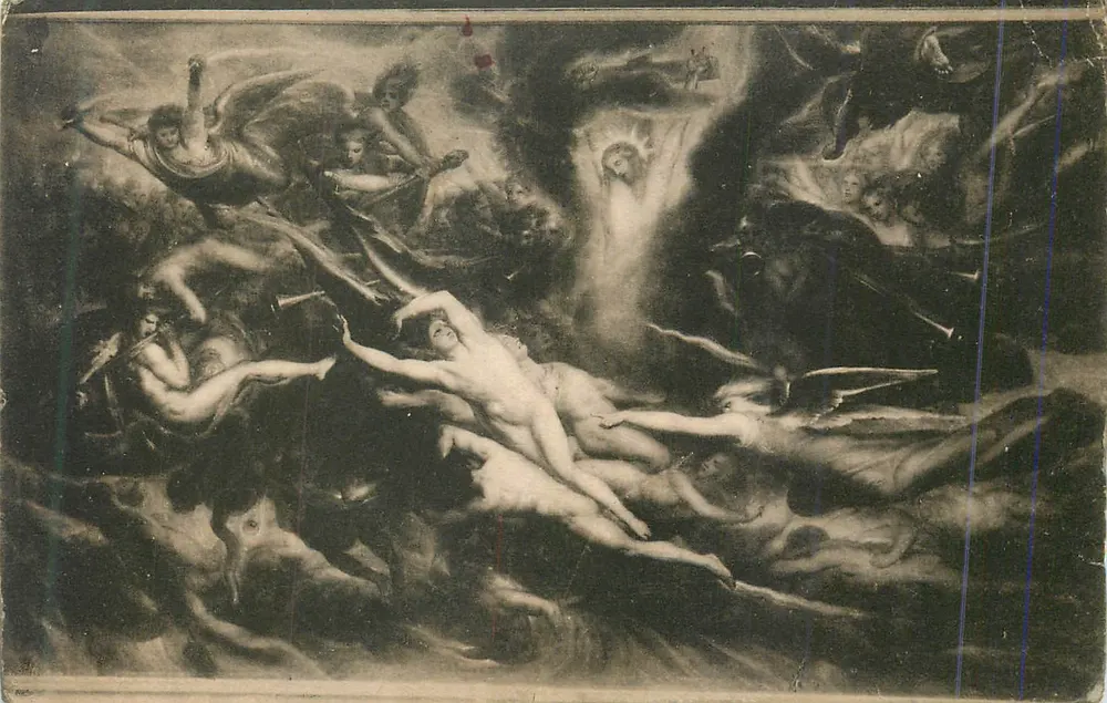 Le triomphe du Christ — tableau au Musée Wiertz — éditeur BRUXELLES. Musée Wiertz - Frente