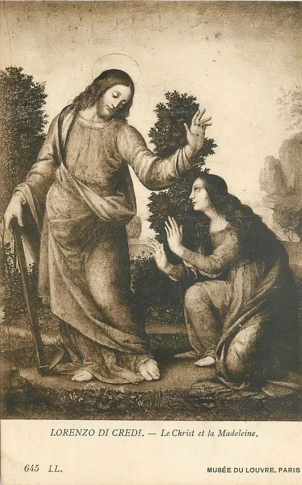 Christus und Maria Magdalena — Werk von Lorenzo di Credi — Musée du Louvre, Paris — n° 645 LL - Vorderseite