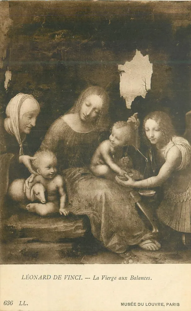 Die Jungfrau der Waage — Leonardo da Vinci — Musée du Louvre, Paris — n° 636 LL - Vorderseite