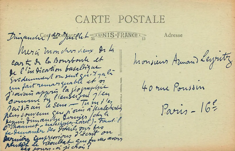 Malesherbes - Le plateau de Bel-Air — Collection E. D. Malesherbes, n° 289 - Verso