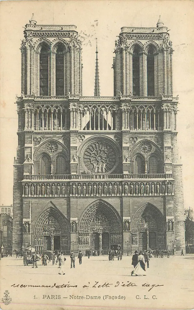 PARIS — Notre-Dame (Fachada) — C. L. C. - Frente