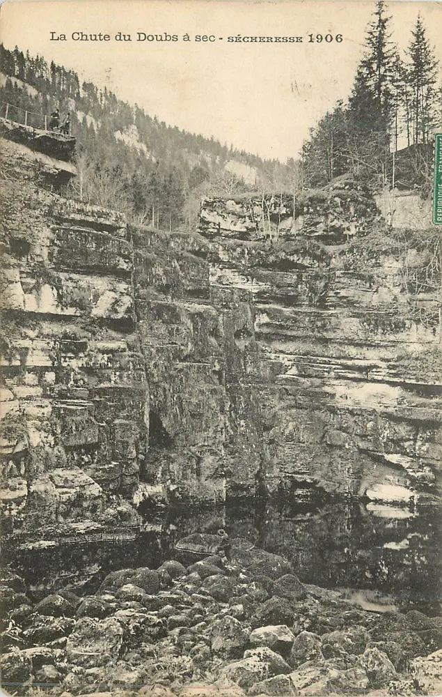 A queda do Doubs seca - Seca de 1906 — República Francesa - Frente