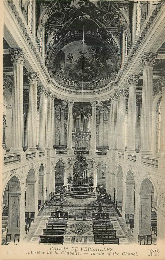 Intérieur de la Chapelle — Palais de Versailles — JND Hot. - Recto
