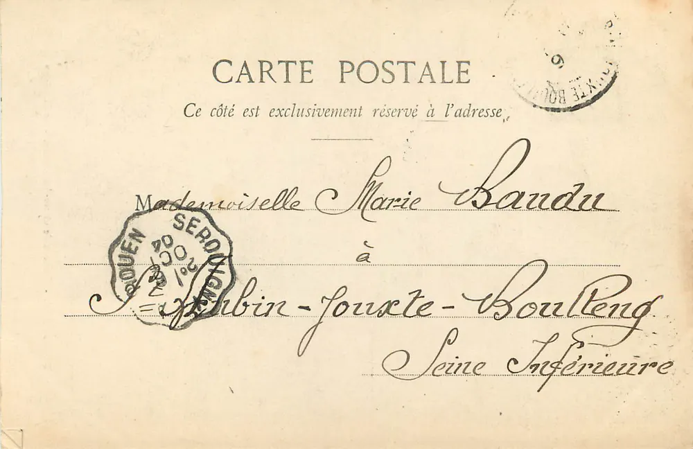 Versailles - Hameau de Marie-Antoinette - Le Moulin — Mme Moreau, édit., Versailles - Rückseite