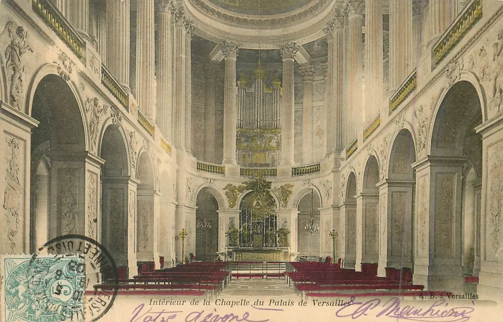 Intérieur de la Chapelle du Palais de Versailles — A. B. à Versailles - Recto
