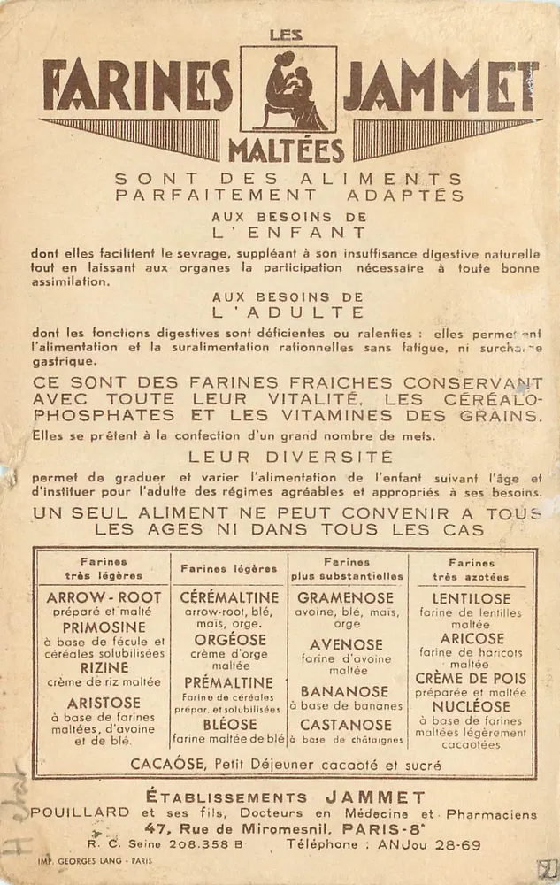 A Bretanha — As Velhas Províncias da França — editada pelas Farinas Jammet - Verso