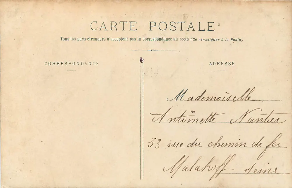Versailles - Vista geral do Castelo — Editor desconhecido, n° 167 - Verso