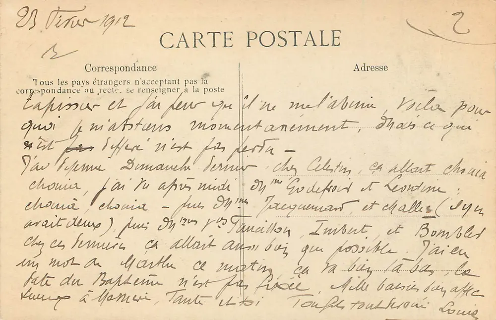 Versailles — Petit Trianon — Façade vers le Grand Trianon — Éditeur ELP, n° 120 - Verso