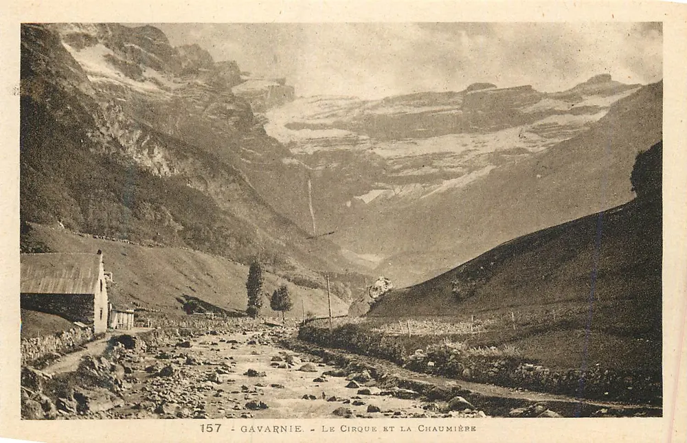 Gavarnie — Le Cirque et la Chaumière — Labouche Frères, Toulouse, n°157 - Recto