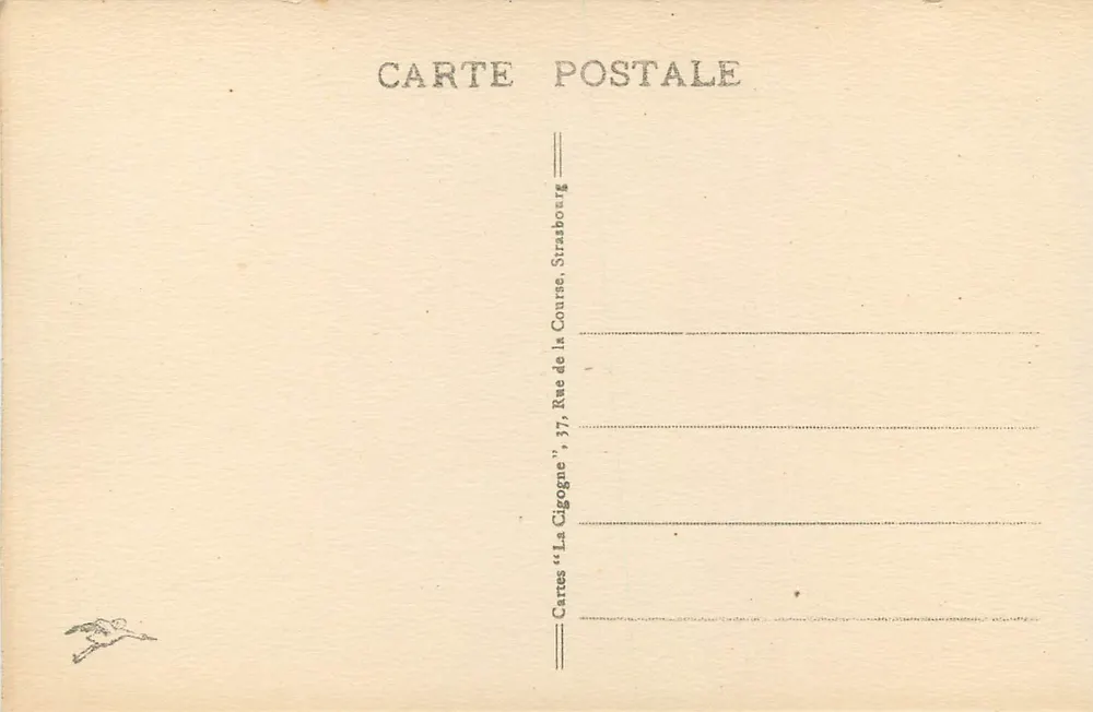 Lago de Retournemer — vista panorâmica — Cartas 'La Cigogne', Strasbourg - Verso