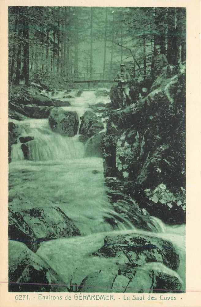 Environs de GÉRARDMER — Le Saut des Cuves — Éditeur 'La Cigogne', Strasbourg - Recto