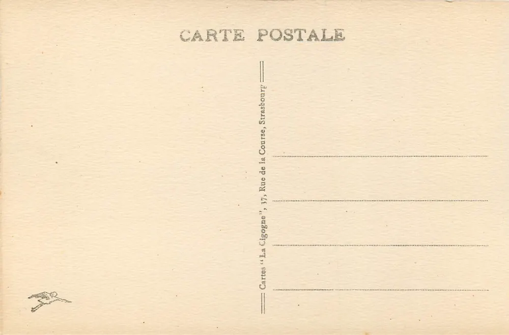 Environs de GÉRARDMER — Le Saut des Cuves — Éditeur 'La Cigogne', Strasbourg - Verso