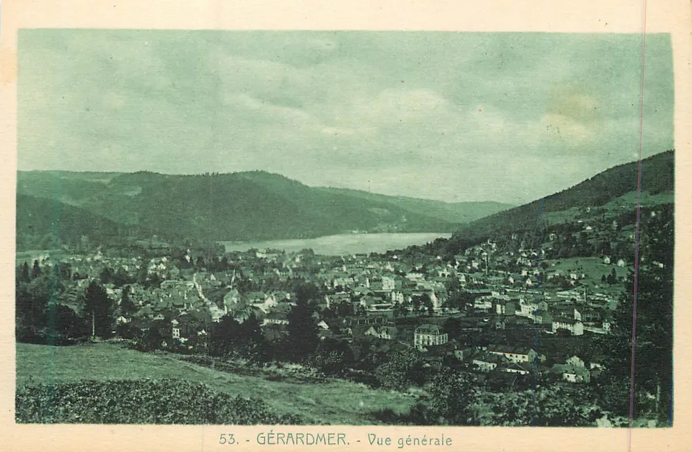 Gérardmer - Vista geral — n° 53 — editor 'Cartes "La Cigogne"' - Frente