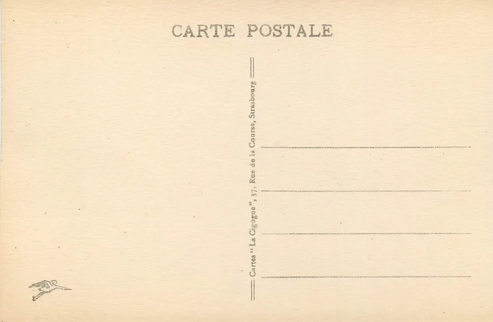 Gérardmer — Vista geral — Cartas 'La Cigogne', Strasbourg - Verso