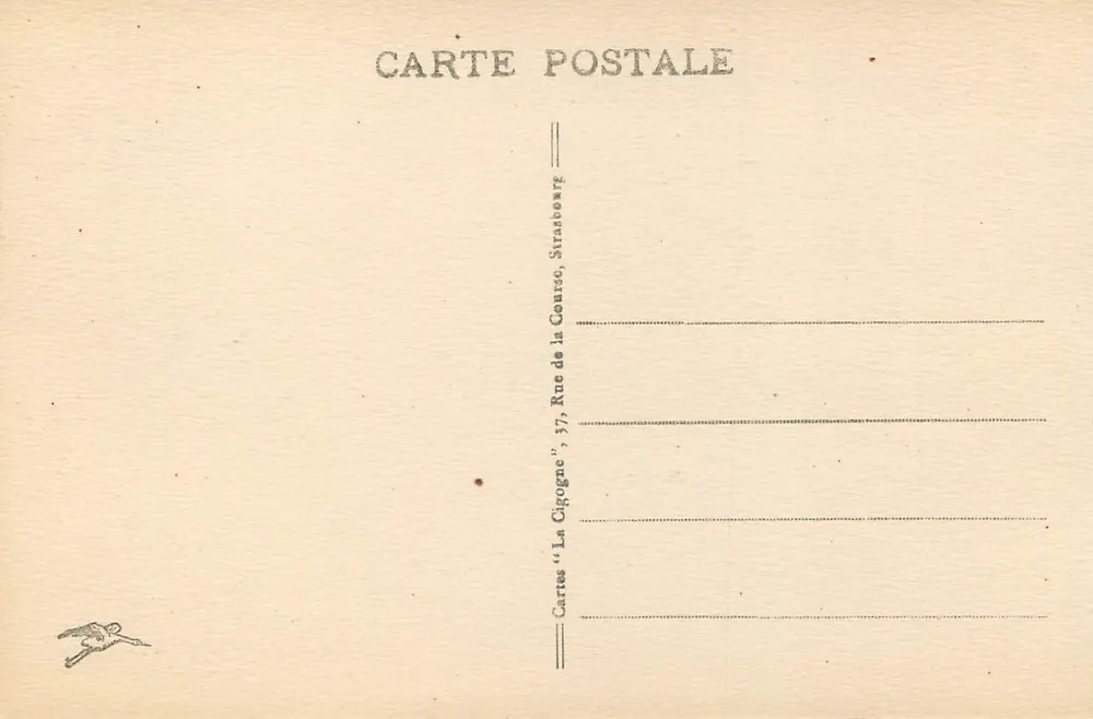 Gérardmer - O Lago — vista do lago com vela — editor Cartes 'La Cigogne', Strasbourg - Verso