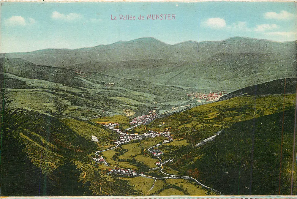 A Valle de MUNSTER — vista panorâmica — Cartas 'La Cigogne', Strasbourg - Frente