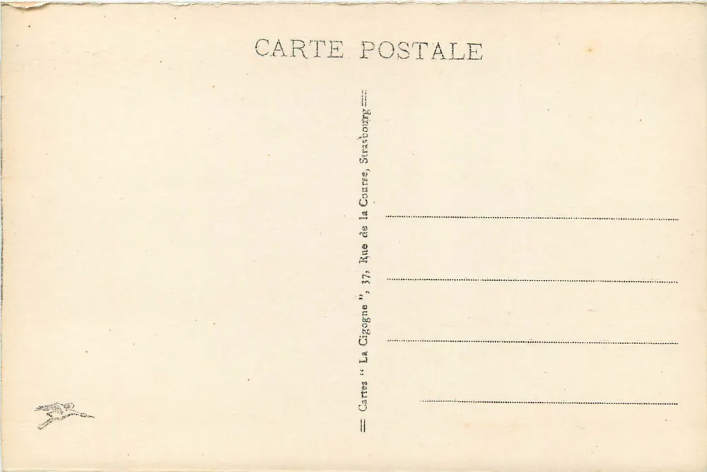 A Valle de MUNSTER — vista panorâmica — Cartas 'La Cigogne', Strasbourg - Verso