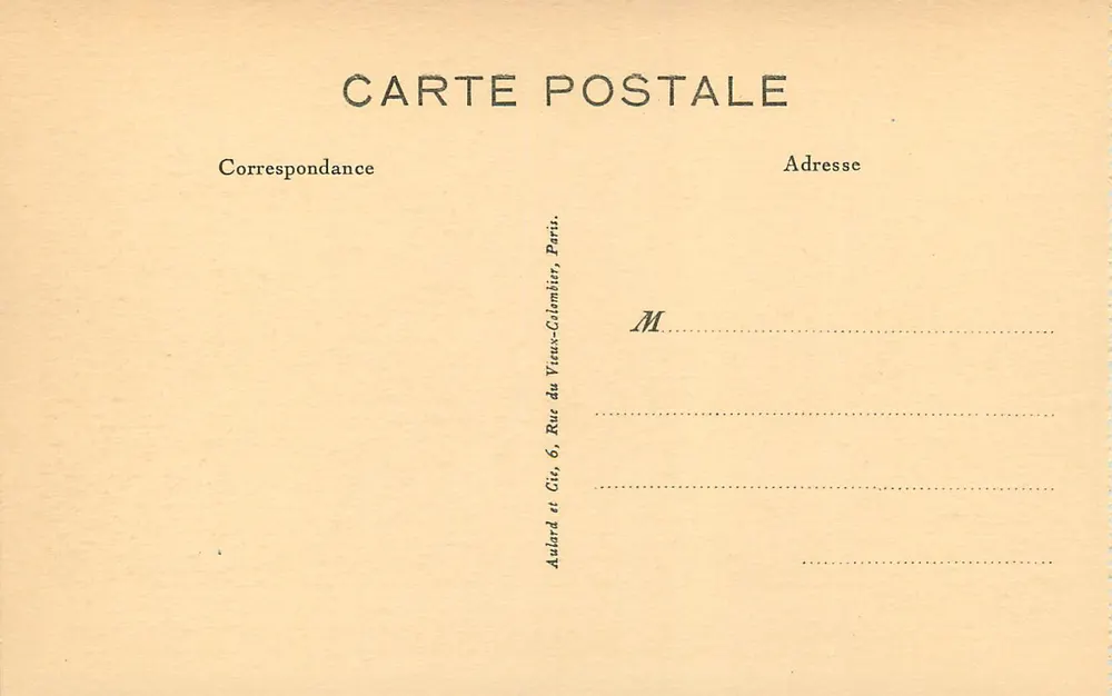 Infermeria das Irmãs da Caridade de Nevers — Morte de Bernadette — Editor Aulard & Cie, Paris - Verso