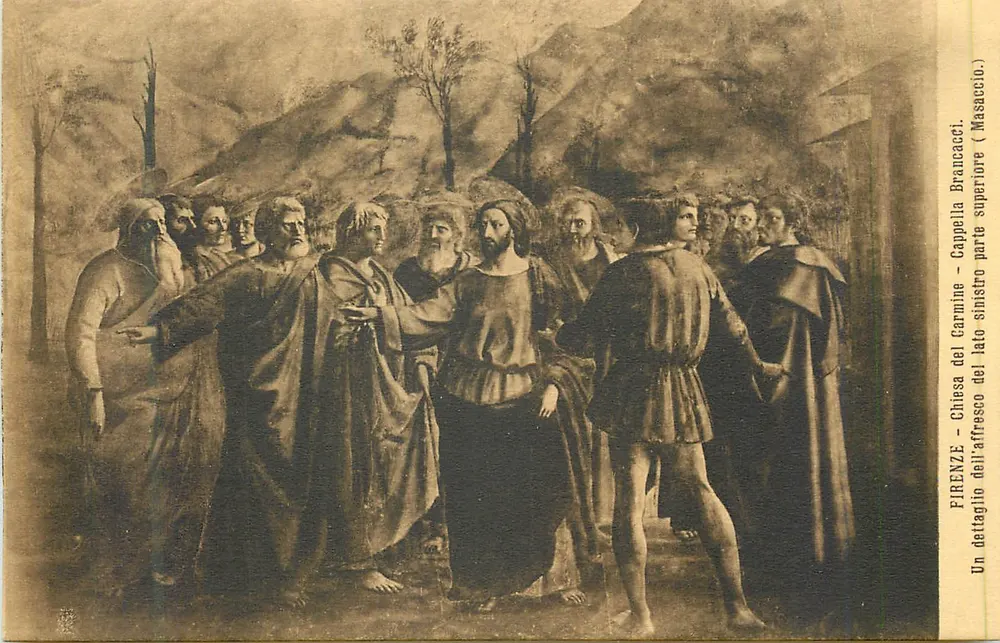 Detalhe de fresco de Masaccio — Cappella Brancacci, Florença — editor desconhecido, n° de série 503 - Frente