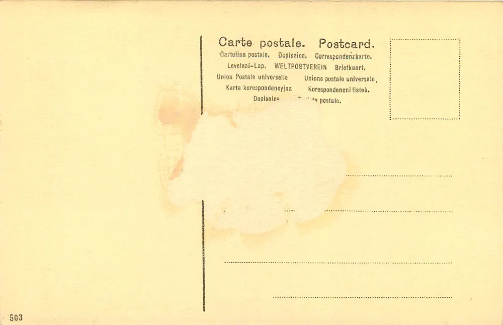 Detalhe de fresco de Masaccio — Cappella Brancacci, Florença — editor desconhecido, n° de série 503 - Verso