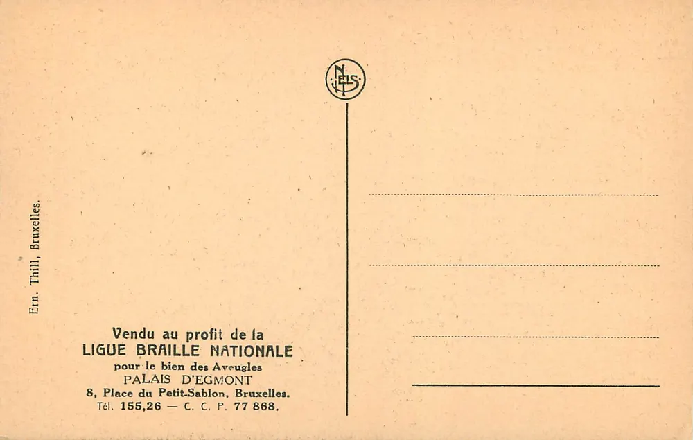 Porträt des Senators X — von Cécile Douard, Mons 1897 — Verlag NEPS - Rückseite