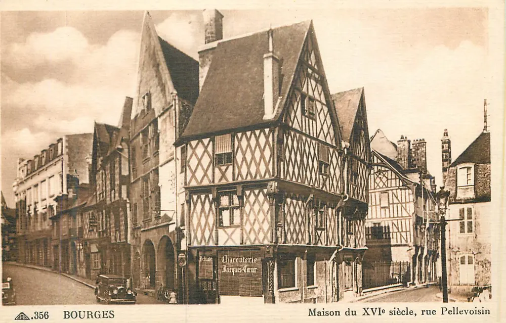 Bourges — Maison du XVIe siècle, rue Pellevoisin — Cie des Arts Photomécaniques, n°356 - Recto