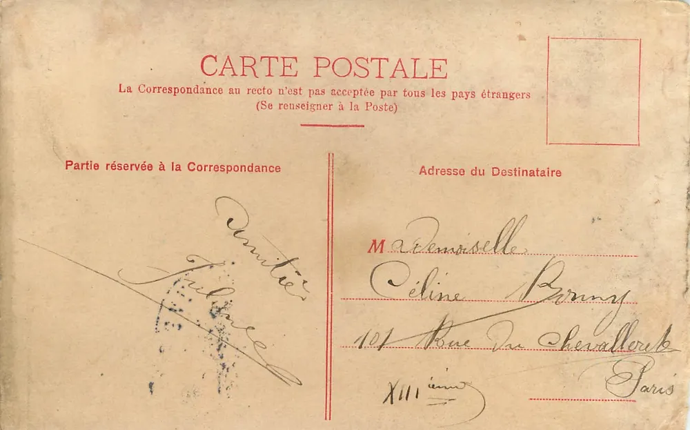 Liane de Vrèle — Retrato da cantora — Editor Liane de Vrèle, n° 333 - Verso