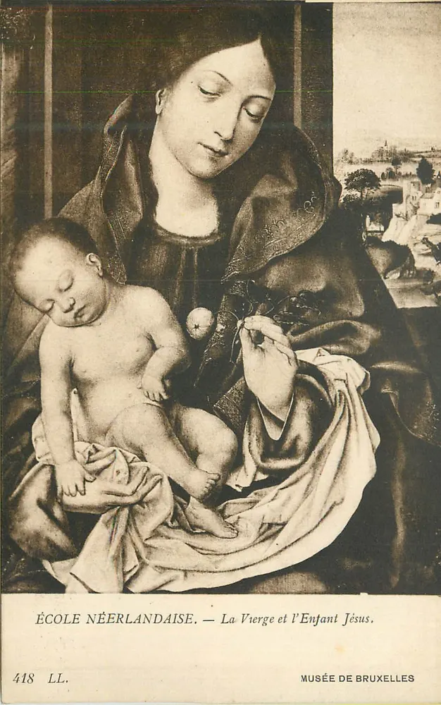 Niederländische Schule — Die Jungfrau und das Kind Jesus — Museum von Brüssel - Vorderseite