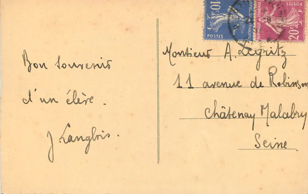 Bourges — Estátua de Luís XI (obra de Baffier) - Verso