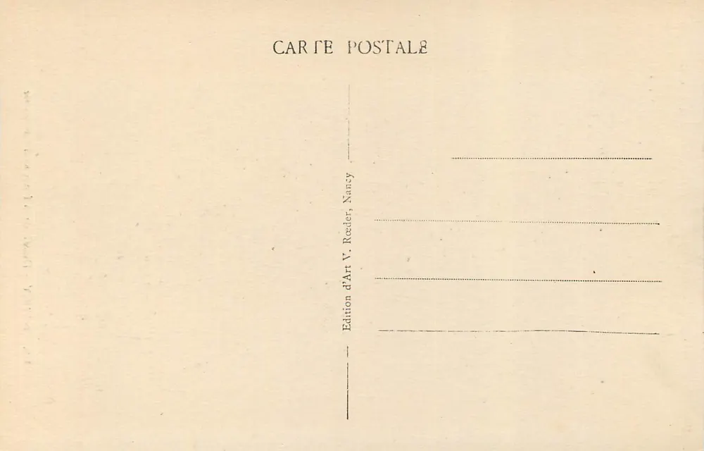 NANCY — Detalhes da fonte de Amphitrite — Edição de Arte V. Rœdier, Nancy - Verso