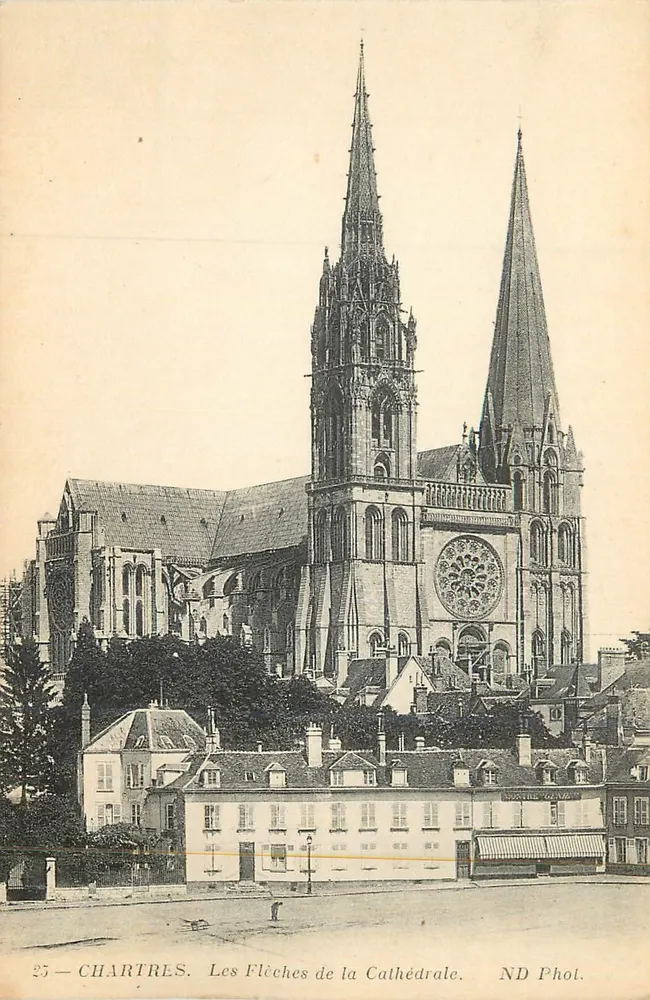 Chartres — Fląże katedry — ND Phol. - Awers