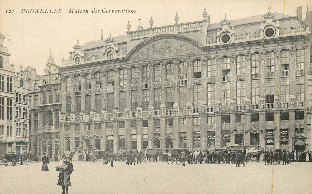 Bruxelas - Casa das Corporações — editor não identificado, n° de série 121 - Frente