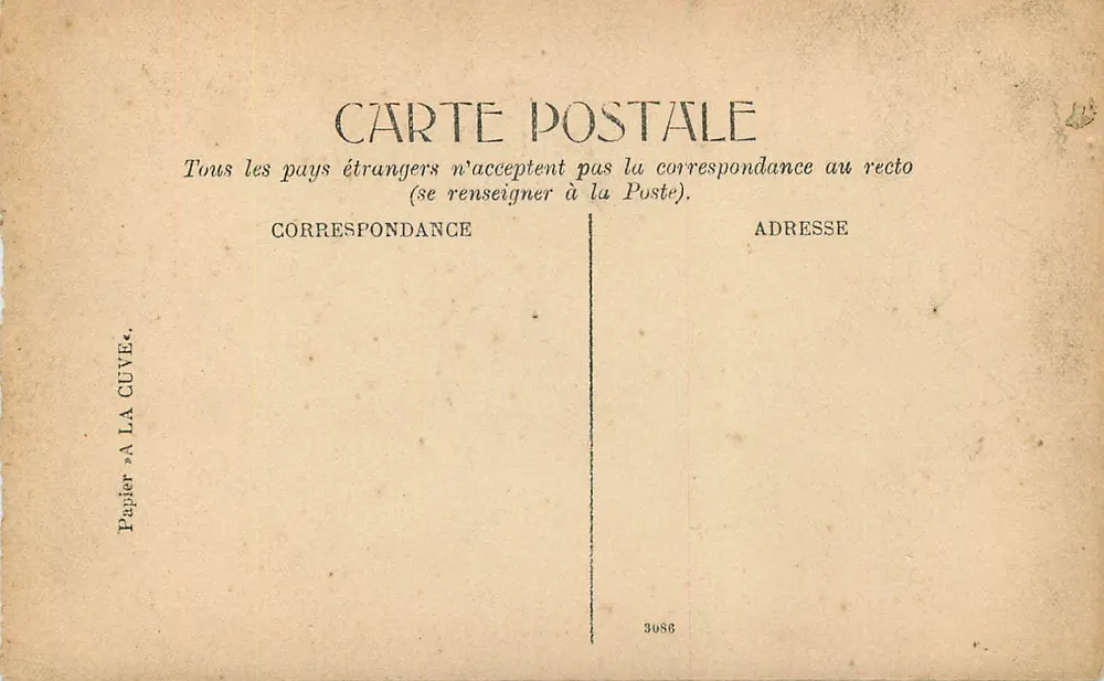 Vue de Saint-Malo — éditeur Papier à La Cuve, n° 3086 - Verso