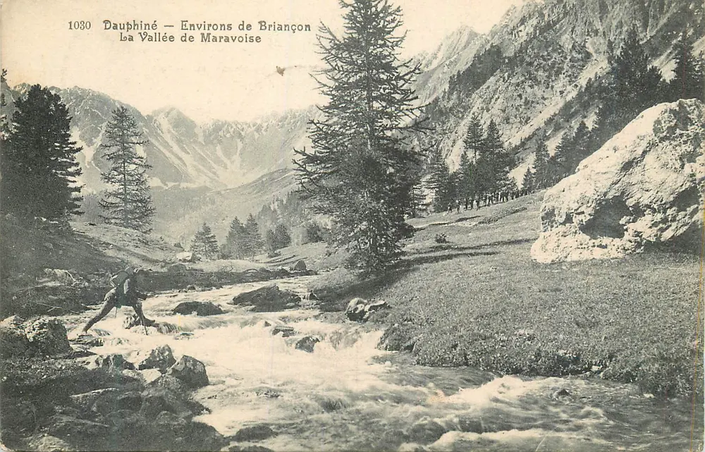 Dauphiné — Arredores de Briançon — A Vale de Maravoise — Papeterie des Alpes, Eug. Robert, Grenoble - Frente
