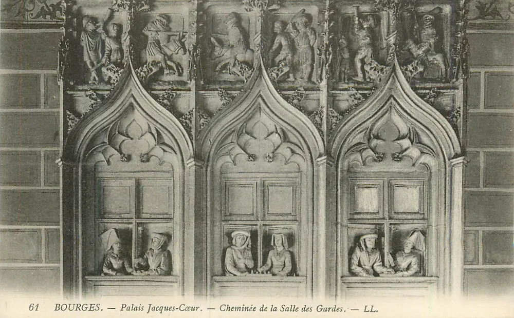 Bourges — Palast von Jacques-Cœur — Kamin der Wachstube — LL. — Nr. 61 - Vorderseite