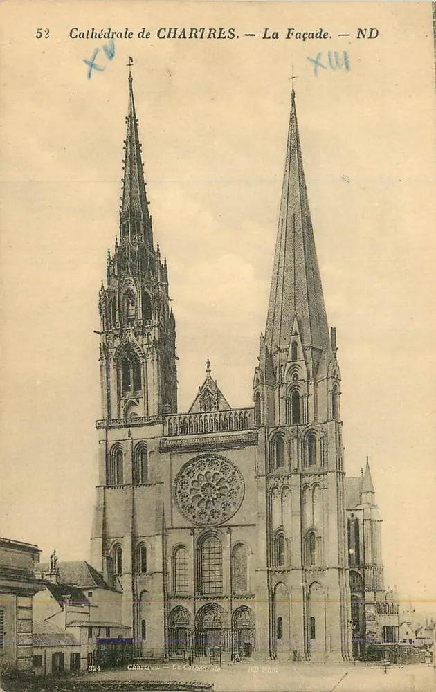 Catedral de CHARTRES — A Fachada — ND - Frente