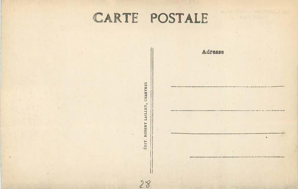Chartres — Catedral — Portal Norte — Ed. Robert Laillet, n° 55 - Reverso